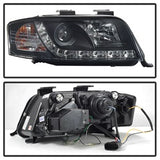 Spyder Signature Audi A6/A6 Quattro 02-04 Not For Use w/Xenon/HID Models DRL LED Projector Headlights Halogen Model Only Black