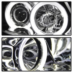 Spyder Signature BMW 323i/325i/325xi/328i/328xi/330i/330xi/335i/335xi 06-08 Chrome Halo Amber Projector Headlights