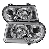 Spyder Signature Chrysler 300 05-10 Chrome Halo LED Projector Headlights