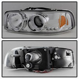 Spyder Signature GMC Sierra 1500/Sierra 1500 HD/Sierra 2500/Sierra 2500 HD/Sierra 3500/Yukon/Yukon XL 1500 99-07 Low Beam Bulb Included Projector Headlights High Beam Uses Stock Bulb Chrome