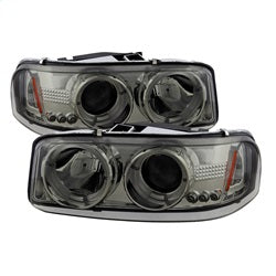 Spyder Signature GMC Sierra 1500/Sierra 1500 HD/Sierra 2500/Sierra 2500 HD/Sierra 3500/Yukon/Yukon XL 1500/Yukon XL 2500 99-07 Uses T10 LED Ultra White LED Bulb Projector Headlights Smoke