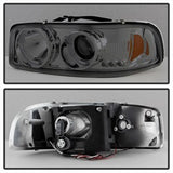 Spyder Signature GMC Sierra 1500/Sierra 1500 HD/Sierra 2500/Sierra 2500 HD/Sierra 3500/Yukon/Yukon XL 1500/Yukon XL 2500 99-07 Uses T10 LED Ultra White LED Bulb Projector Headlights Smoke
