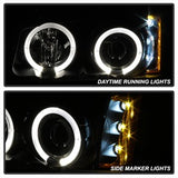 Spyder Signature Chevrolet Avalanche 1500/2500 / Silverado 1500/1500 HD/1500 HD Classic/2500/2500 HD/3500 02-06 Halo LED Projector Headlights Amber Reflector Black