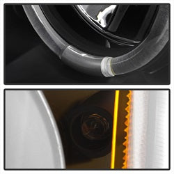 Spyder Signature Chevrolet Avalanche 1500/2500 / Silverado 1500/1500 HD/1500 HD Classic/2500/2500 HD/3500 02-06 Halo LED Projector Headlights Amber Reflector Black