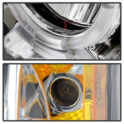 Spyder Signature Chevrolet Avalanche 1500/2500 / Silverado 1500/1500 HD/1500 HD Classic/2500/2500 HD/3500 02-06 Halo LED Projector Headlights Amber Reflector Chrome