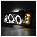 Spyder Signature Chevrolet Avalanche 1500/2500 / Silverado 1500/1500 HD/1500 HD Classic/2500/2500 HD/3500 02-06 Halo LED Projector Headlights Amber Reflector Chrome