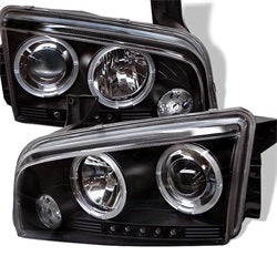 Spyder Dodge Charger 06-10 Projector Headlights - Halogen Model Only ( Not Compatiable With Xenon/HID Model ) - LED Halo - Black