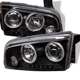 Spyder Dodge Charger 06-10 Projector Headlights - Halogen Model Only ( Not Compatiable With Xenon/HID Model ) - LED Halo - Black