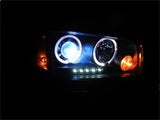 Spyder Dodge Charger 06-10 Projector Headlights - Halogen Model Only ( Not Compatiable With Xenon/HID Model ) - LED Halo - LED ( Replaceable LEDs ) - Chrome -  High H1 (Included) - Low 9006 (Not Included)