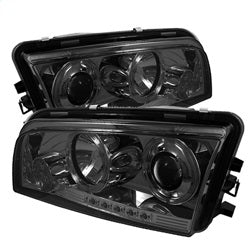 Spyder Signature Dodge Charger 06-10 Uses T10 LED Ultra White LED Bulb Halo LED Projector Headlights Halogen Model Only Not Compatible With Xenon/HID Model