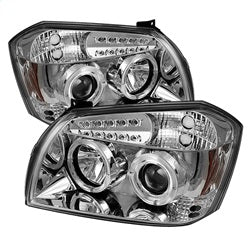 Spyder Signature Dodge Magnum 05-07 Low Beam Bulb Included Halo LED Projector Headlights High Beam Uses Stock Bulb Chrome