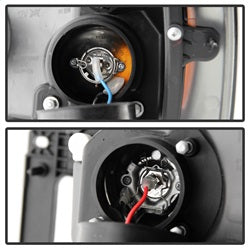 Spyder Signature Dodge Ram 1500/Ram 2500/Ram 3500 06-08 Uses T10 LED Ultra White LED Bulb Halo LED Projector Headlights Smoke