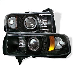 Spyder Signature Dodge Ram 1500/Ram 2500/Ram 3500 94-01 1 pc. CCFL LED Projector Headlights Black