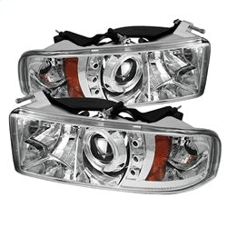 Spyder Signature Dodge Ram 1500/Ram 2500/Ram 3500 94-01 1 pc. Halo LED Projector Headlights Chrome