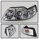 Spyder Signature Ford Mustang 99-04 Chrome Halo Projector Headlights