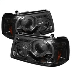 Spyder Signature Ford Ranger 01-11 1 pc. Halo LED Projector Headlights Replaceable LED Smoke