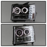 Spyder Signature GMC Sierra 1500/Sierra 2500 HD/Sierra 3500 HD 07-13 Chrome Halo Projector Headlights