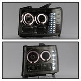 Spyder Signature GMC Sierra 1500/Sierra 2500 HD/Sierra 3500 HD 07-13 High H1 And Low H1 Smoke Halo Projector Headlights