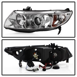 Spyder Signature Honda Civic 06-08 Chrome Halo Projector Headlights