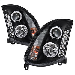 Spyder Signature Infiniti G35 03-07 Halogen Model Only Halo DRL LED Projector Headlight Not Compatible With Xenon/HID Model High H4/Low H7 Included