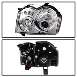 Spyder Signature Jeep Grand Cherokee 05-07 Chrome Halo LED Projector Headlights