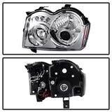 Spyder Signature Jeep Grand Cherokee 05-07 Chrome Halo LED Projector Headlights