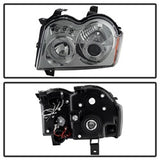 Spyder Signature Jeep Grand Cherokee 05-07 Uses T10 LED Ultra White LED Bulb Halo LED Projector Headlights Smoke