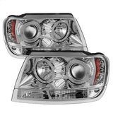 Spyder Jeep Grand Cherokee 99-04 Projector Headlights - LED Halo - Chrome