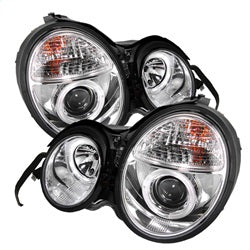 Spyder Signature Mercedes-Benz E300/E320/E420/E430 95-99 Chrome Halo Projector Headlights