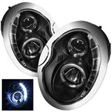 Spyder Signature Mini Cooper 02-06 Black DRL LED Projector Headlights