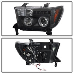 Spyder Signature Toyota Sequoia/Tundra 08-13 Black Halo Projector Headlights w/o Headlight Washer