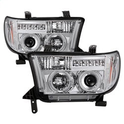 Spyder Signature Toyota Sequoia/Tundra 08-13 Chrome Halo Projector Headlights w/o Headlight Washer