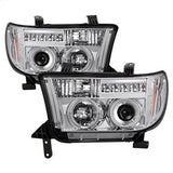 Spyder Signature Toyota Sequoia/Tundra 08-13 Chrome Halo Projector Headlights w/o Headlight Washer