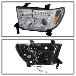 Spyder Signature Toyota Sequoia/Tundra 08-13 Chrome Halo Projector Headlights w/o Headlight Washer