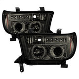 Spyder Signature Toyota Sequoia/Tundra 08-13 Smoke Halo Projector Headlights w/o Headlight Washer