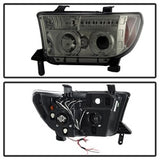 Spyder Signature Toyota Sequoia/Tundra 08-13 Smoke Halo Projector Headlights w/o Headlight Washer