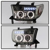 Spyder Signature Toyota Sequoia/Tundra 08-13 Smoke Halo Projector Headlights w/o Headlight Washer