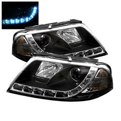 Spyder Signature Volkswagen Passat 01-05 Black DRL LED Projector Headlights