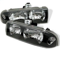 Spyder Signature Chevrolet S10 Blazer/S10 Pickup 98-05 Black Crystal Headlights