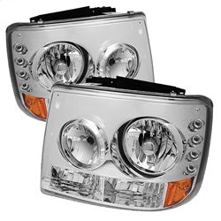 Spyder Signature Chevrolet Silverado 1500/Silverado 2500/Silverado 3500/Suburban 1500/Suburban 2500/Tahoe 99-02 1 pc. LED Crystal Headlights w/Bumper Lights Chrome