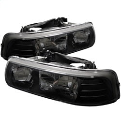 Spyder Signature Chevrolet Silverado 1500/Silverado 1500 HD/Silverado 2500/Silverado 2500 HD/Silverado 3500/Suburban 1500/Suburban 2500/Tahoe 99-02 Black Crystal Headlights