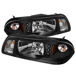 Spyder Signature Ford Mustang 87-93 1 pc. LED Crystal Headlights Black