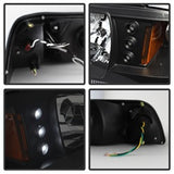 Spyder Signature Ford Mustang 87-93 1 pc. LED Crystal Headlights Black