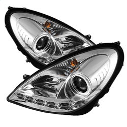 Spyder Signature Mercedes-Benz SLK280/SLK300/SLK350/SLK55 AMG 06-08 Xenon/HID Model Only DRL LED Projector Headlights Not Compatible w/Halogen Model Chrome