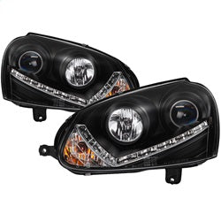 Spyder Signature Volkswagen GTI/Jetta/Rabbit 06-09 Halogen Model Only DRL LED Projector Headlights Not Compatible w/Xenon/HID Model Black