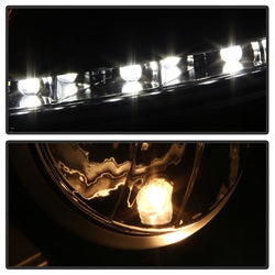 Spyder Signature Volkswagen GTI/Jetta/Rabbit 06-09 Halogen Model Only DRL LED Projector Headlights Not Compatible w/Xenon/HID Model Black