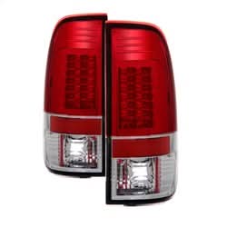 Spyder Ford F-150/F-150 Heritage/F-250 Super Duty/F-350 Super Duty/F-450 Super Duty/F-550 Super Duty 97-03 Version 2 LED Tail Lights Red/Clear