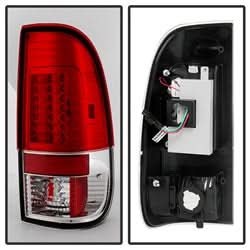 Spyder Ford F-150/F-150 Heritage/F-250 Super Duty/F-350 Super Duty/F-450 Super Duty/F-550 Super Duty 97-03 Version 2 LED Tail Lights Red/Clear