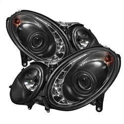 Spyder Signature Mercedes-Benz E320/E350/E500/E55 AMG 03-06 Xenon/HID Model Only DRL LED Projector Headlights Not Compatible w/Halogen Model Black