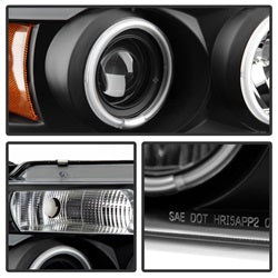 Spyder Ford F150 04-08 Projector Headlights - Version 2 - CCFL Halo - Black